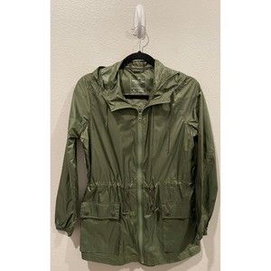 AMERICAN EAGLE OUTFITTERS Zip Up Jackets Olive Green Raincoat